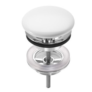 Korek niezamykany Roca, do umywalek bez przelewu, pokrywa ceramiczna 72mm