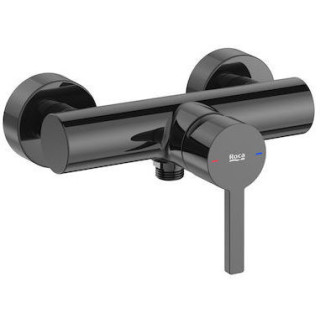 Bateria wannowa Roca Naia Black, natynkowa, 2 wyjścia wody, czarna