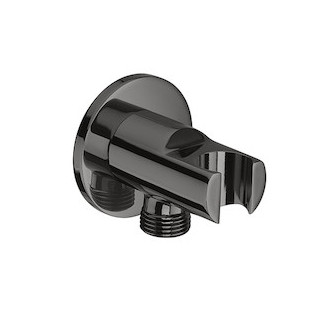 Przyłącze kątowe Roca Aqua, ścienne, czarne