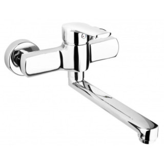 Bateria umywalkowa KFA Selen, ścienna, natynkowa, wylewka 150mm, chrom