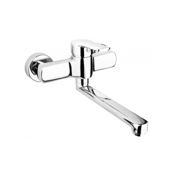 Bateria umywalkowa KFA Selen, ścienna, natynkowa, wylewka 150mm, chrom