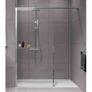 Ścianka prysznicowa Walk-In do wnęki Novellini Kaudra HN Frame, 120x200cm, wersja prawa, profil biały mat