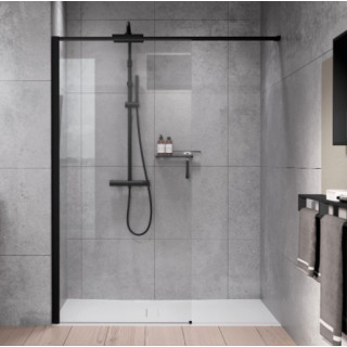 Ścianka prysznicowa Walk-In do wnęki Novellini Kaudra HN Frame, 120x200cm, wersja prawa, profil biały mat