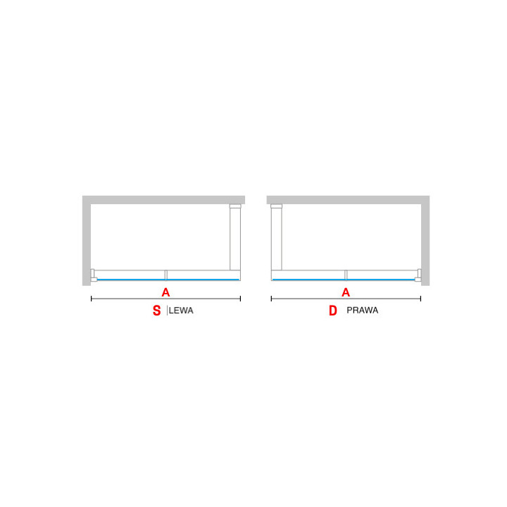 Ścianka prysznicowa Walk-In Novellini Kaudra HWZ2 Frame, 180x200cm, wersja prawa, z wieszakiem na ręcznik i półką, profil biały 