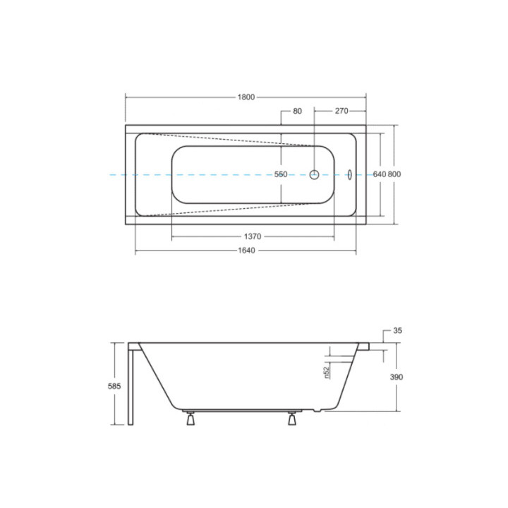 Wanna prostokątna Besco Modern 120x70 cm biała - sanitbuy.pl