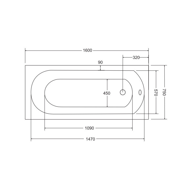 Wanna prostokątna Besco Quadro Slim, 155x70cm, akrylowa, biała