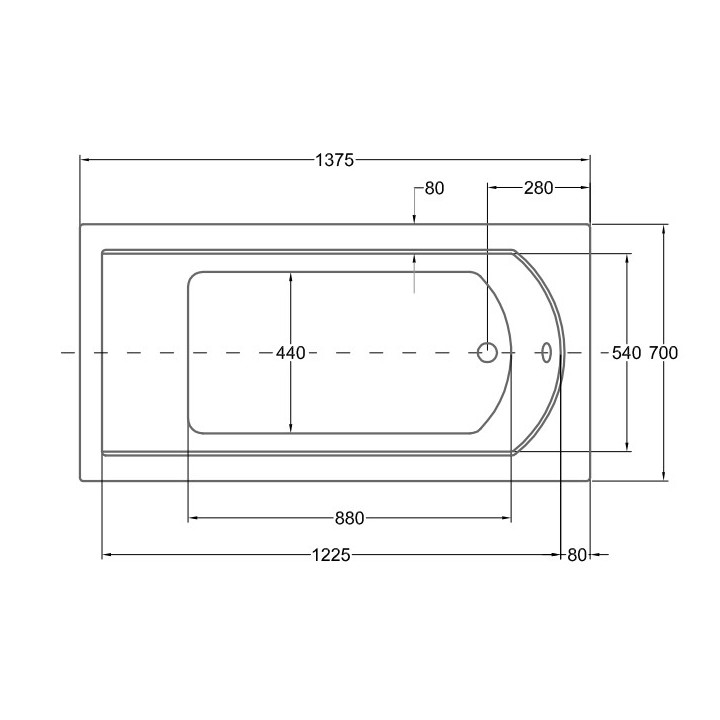 Wanna prostokątna Besco Quadro Slim, 155x70cm, akrylowa, biała