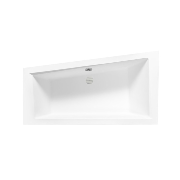 Wanna asymetryczna Besco Avita, 160x75cm, wersja lewa, akrylowa, biała