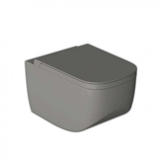 Miska wisząca Hatria Next, 56x34cm, bez kołnierza, antracytowa