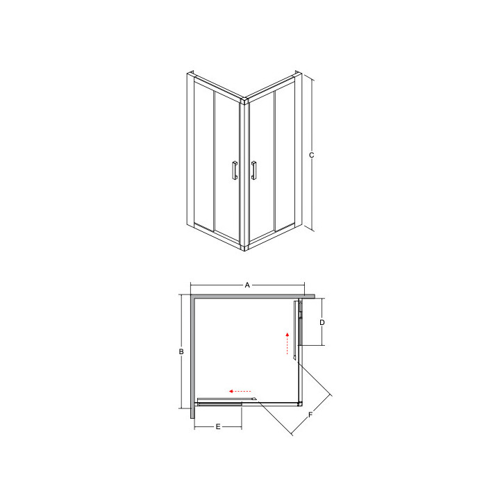 Kabina prysznicowa półokrągła Besco Modern 185, 80x80cm, szkło przejrzyste, profil chrom