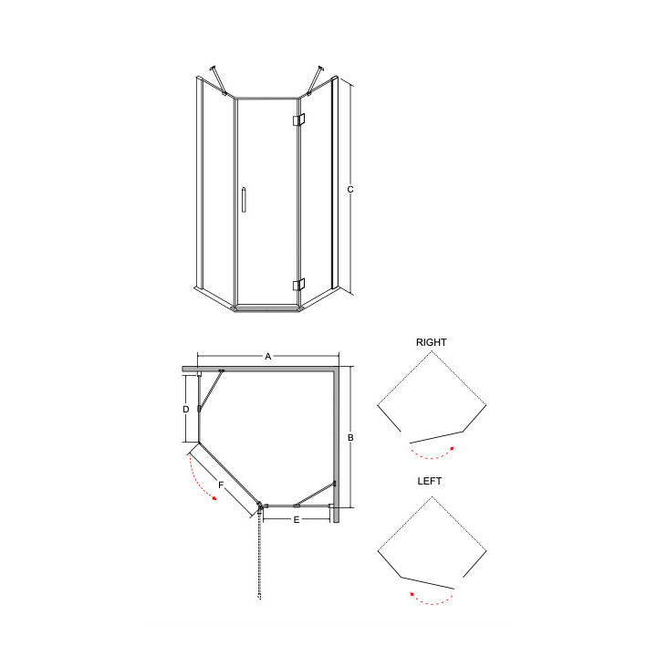 Kabina prysznicowa kwadrotowa Besco Modern 185, 90x90cm, szkło przejrzyste, profil chrom