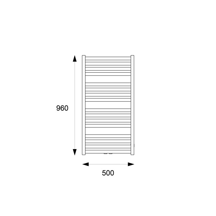 Grzejnik łazienkowy Excellent Horos 96 960x500, szary metalik- sanitbuy.pl