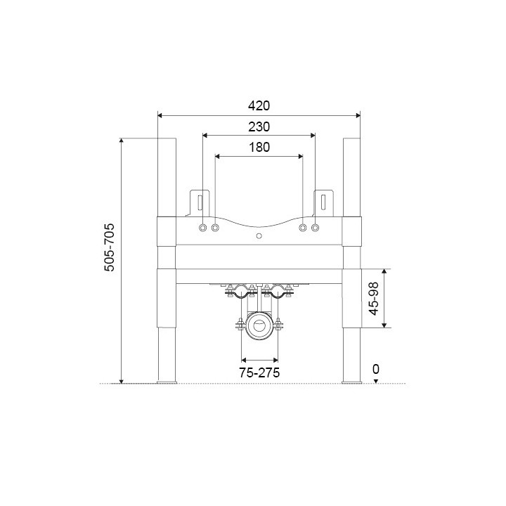 Stelaż podtynkowy Excellent Shiro, bidetowy, do zabudowy lekkiej