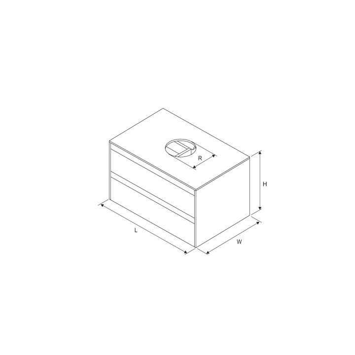 Szafka pod umywalkę nablatową Excellent Tuto, 80x45,7cm, wisząca, biały/biały