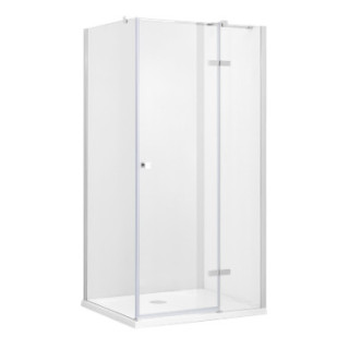 Kabina prysznicowa prostokątna Besco Pixa, 120x90cm, prawa, szkło przejrzyste, profil chrom