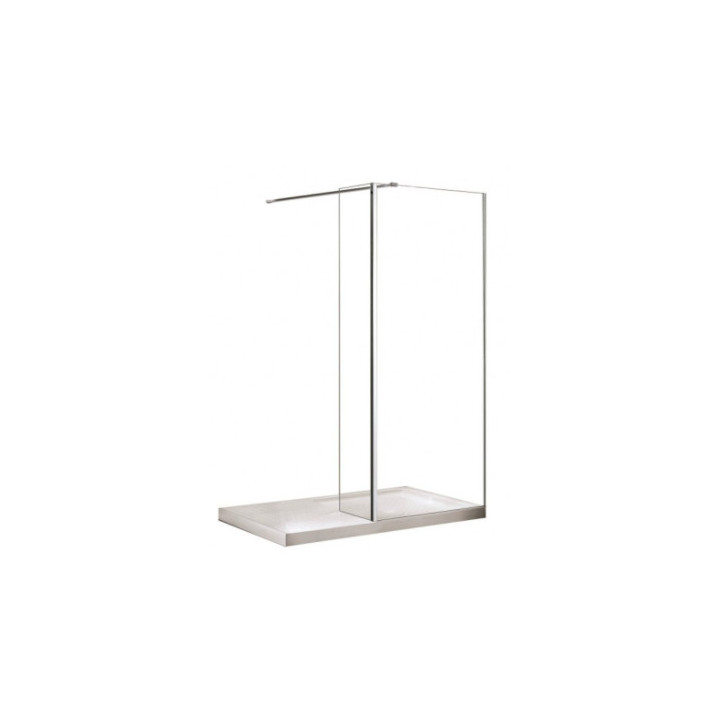 Panel boczny dla kabiny Besco Aveo, 30x195cm, szkło przejrzyste, profil chrom