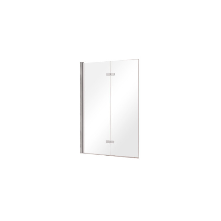 Parawan nawannowy Besco Lumix, 100x145cm, 2-skrzydłowy, szkło przejrzyste, profil chrom