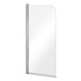 Parawan nawannowy Besco Avigo, 100x145cm, 2-skrzydłowy, szkło przejrzyste, profil chrom