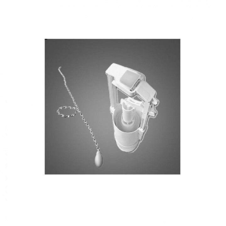 Mechanizm spłukujący Kerasan Retro, do spłuczki wysokiej, z łańcuszkiem, chrom