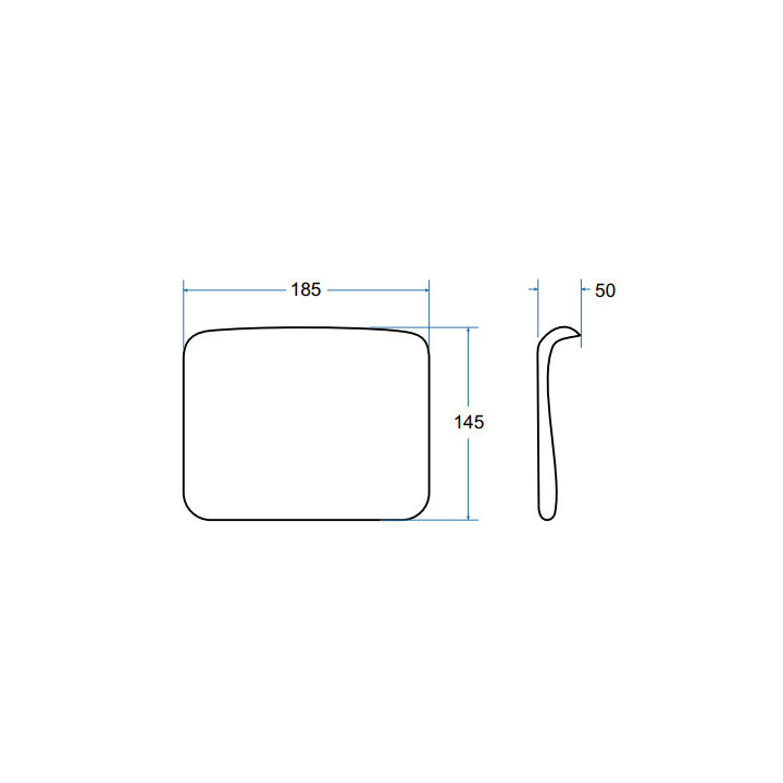 Zagłówek Besco Modern, 25x23,5cm, czarny