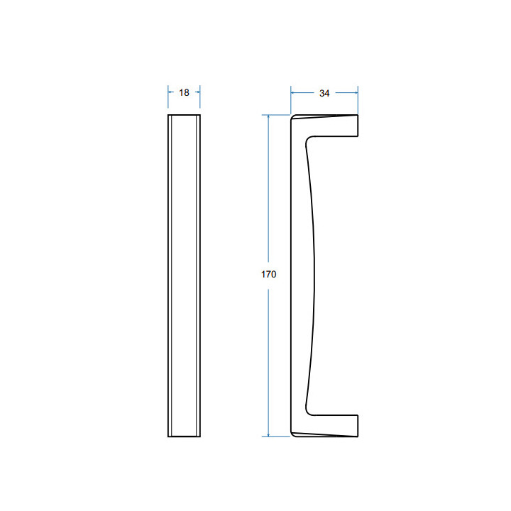 Uchwyt wannowy Besco Oxa, 17cm, chrom/biały