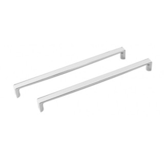 Uchwyt wannowy Besco Oxa, 17cm, chrom/biały