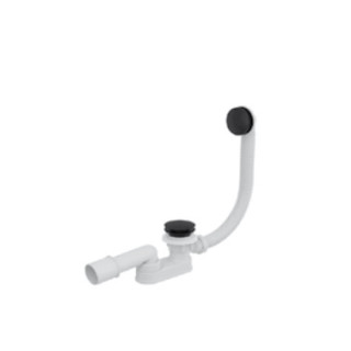 Syfon wannowy klik-klak Besco, z przelewem, czarny