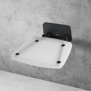 Siedzisko prysznicowe Ravak OVO-P II Clear, 41x35cm, składane, nierdzewny