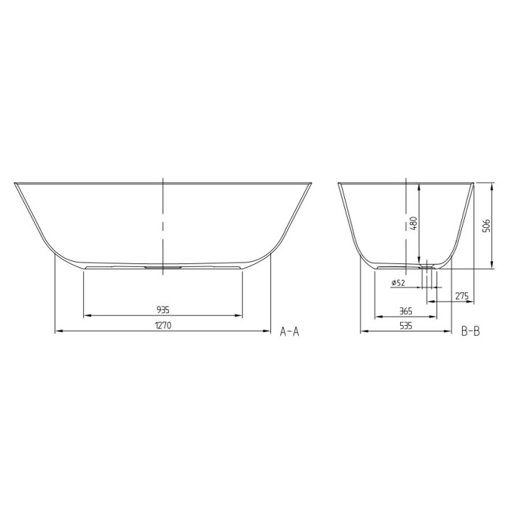 Wanna wolnostojąca Villeroy&Boch Theano, 175x80cm, weiss alpin