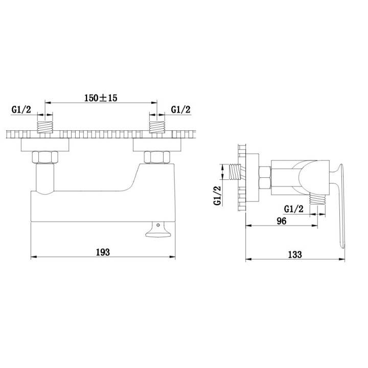 Bateria wannowa Kohlman Experience Black podtynkowa, czarny mat- sanitbuy.pl