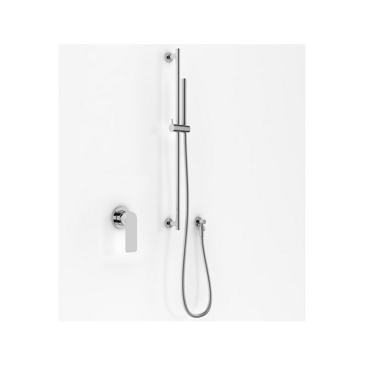 Zestaw prysznicowy Kohlman Proxima, podtynkowy, 1 wyjście wody, z relingiem, chrom