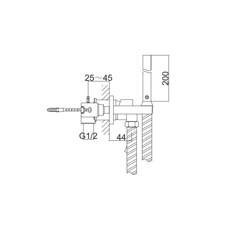 Bateria bidetowa Kohlman Axis, podtynkowa, 2-otworowa, chrom