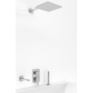 Zestaw prysznicowy Kohlman Excelent, podtynkowy, kwadratowa deszczownica 20cm, 3 wyjścia wody, chrom