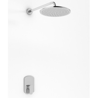 Zestaw wannowy Kohlman Foxal, podtynkowy, okrągła deszczownica 20cm, 3 wyjścia wody, chrom