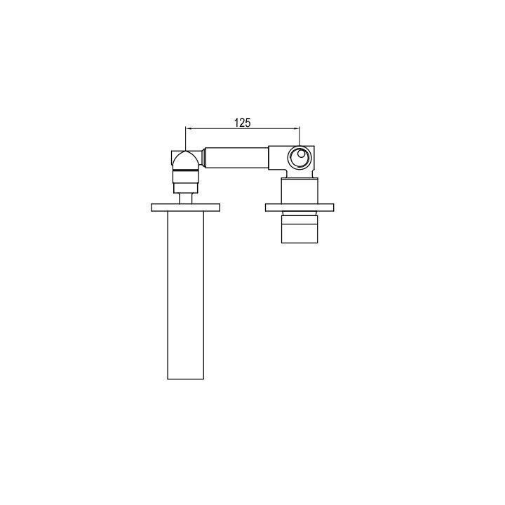 Bateria umywalkowa Kohlman Foxal, podtynkowa, 2-otworowa, wylewka 175mm, chrom