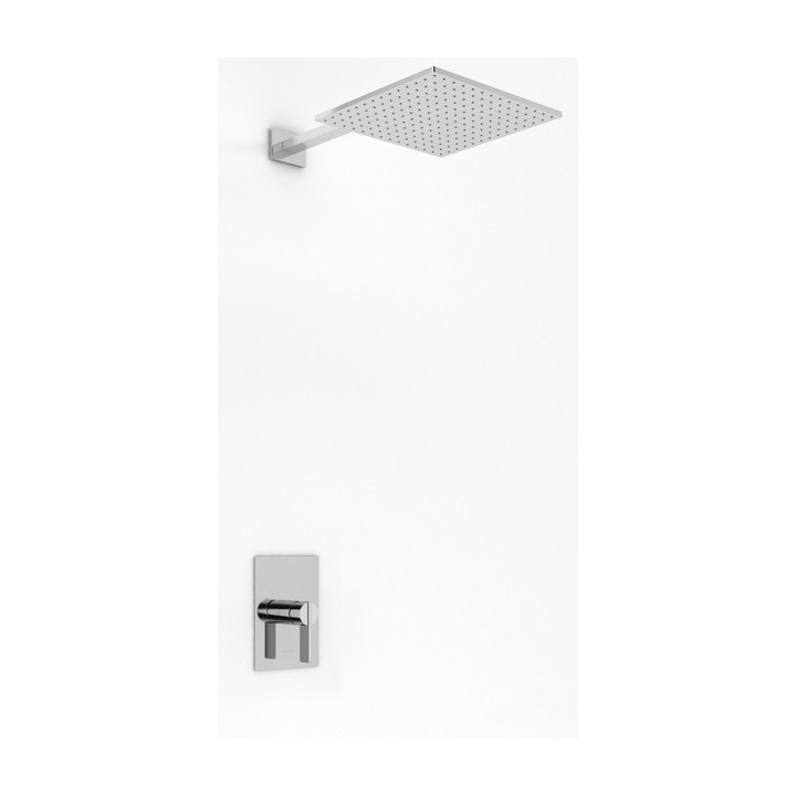 Zestaw prysznicowy Kohlman Saxo, podtynkowy, kwadratowa deszczownica 20cm, 1 wyjście wody, chrom