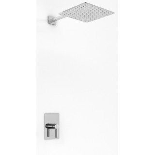Zestaw prysznicowy Kohlman Saxo, podtynkowy, kwadratowa deszczownica 20cm, 1 wyjście wody, chrom