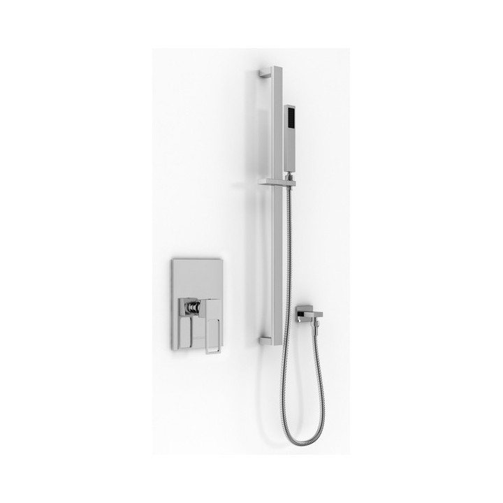 Zestaw prysznicowy Kohlman Dexame, podtynkowy, 1 wyjście wody, z relingiem, chrom