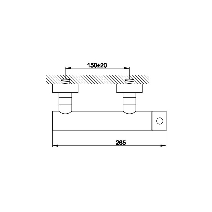 Bateria prysznicowa Kohlman Nexen, natynkowa, 1 wyjście wody, chrom