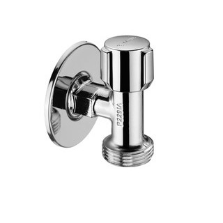 Regulacyjny zawór przyłączeniowy Schell, oszczędzający miejsce, pokrętło comfort, chrom