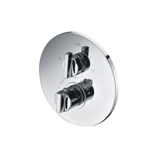 Bateria natryskowa termostatyczna Vicario Ovale, podtynkowa, 2 wyjścia wody, chrom 