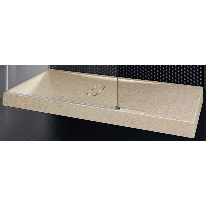 Brodzik prostokątny Novellini Custom Touch, 100x80cm, montaż na posadzce, wysokość 12cm, akryl, biały mat