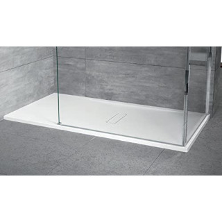 Brodzik prostokątny Novellini Custom Touch, 100x80cm, montaż na posadzce, wysokość 3,5cm, akryl, biały mat