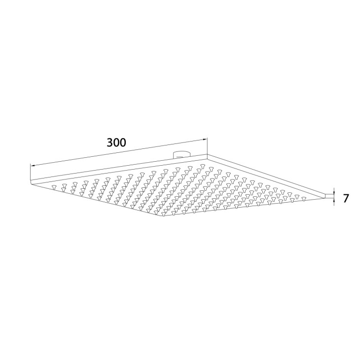 Deszczownica Giullini, okrągła, 200mm, mosiądz, grubość 7mm, czarny mat