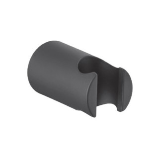 Przyłącze kątowe Giulini, z uchwytem na słuchawkę, kwadratowe, mosiądz, G 1/2", czarny mat