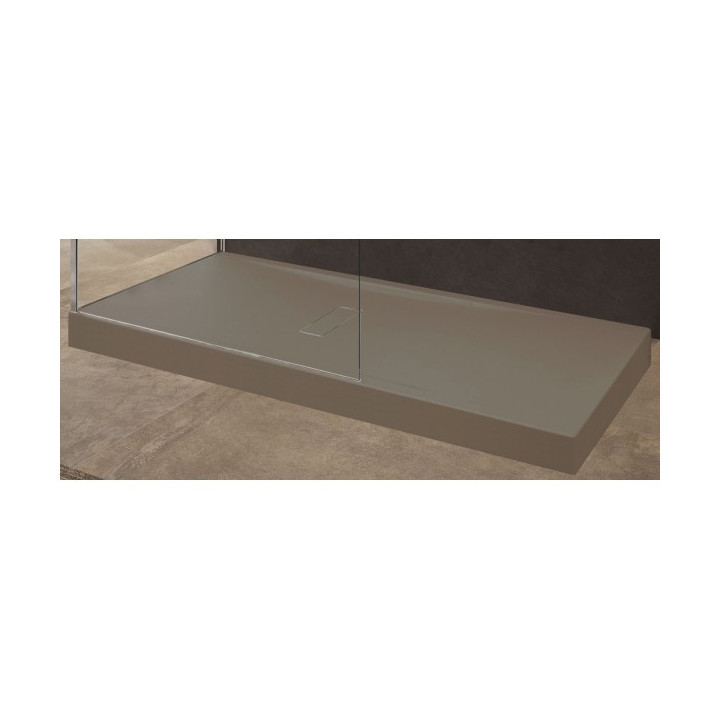 Brodzik prostokątny Novellini Custom, 180x80cm, montaż na posadzce, wysokość 3,5cm, akryl, możliwość przycinania, biały mat