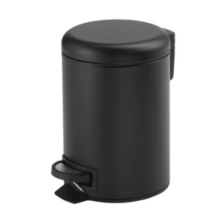 Kubeł okrągły Gedy Hotel, 3 litry, czarny mat