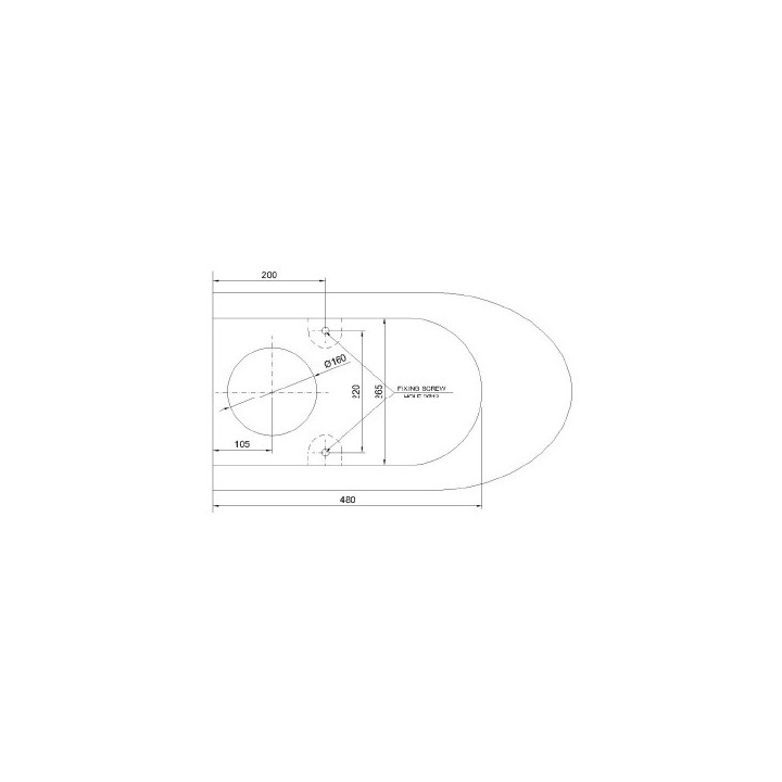 Miska stojąca, stalowa z odpływem uniwersalnym, Nofer WC - chrom