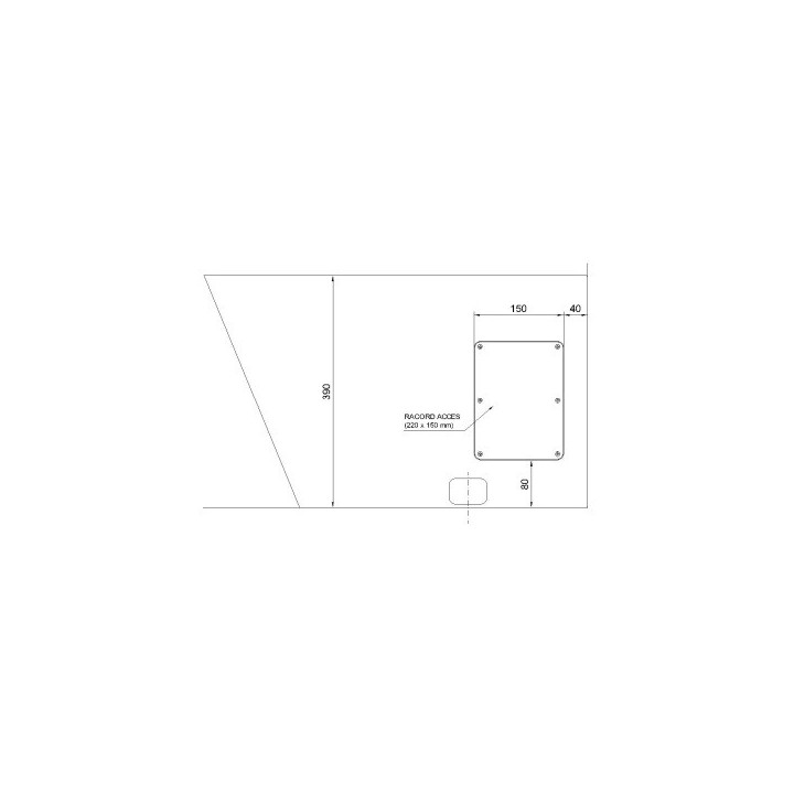 Miska stojąca, stalowa z odpływem uniwersalnym, Nofer WC - satynowa