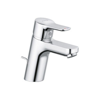 Bateria umywalkowa Kludi Pure&Easy, stojąca, wysokość 145mm, do bezciśnieniowych urządzeń grzewczych, zestaw odpływowy, chrom